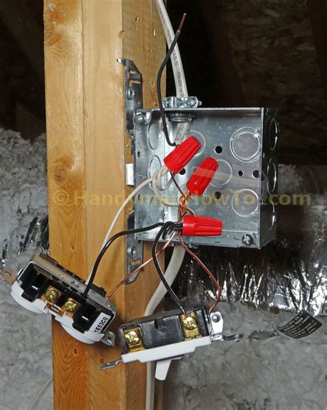 attic junction box split pedant lights|attic junction box installation.